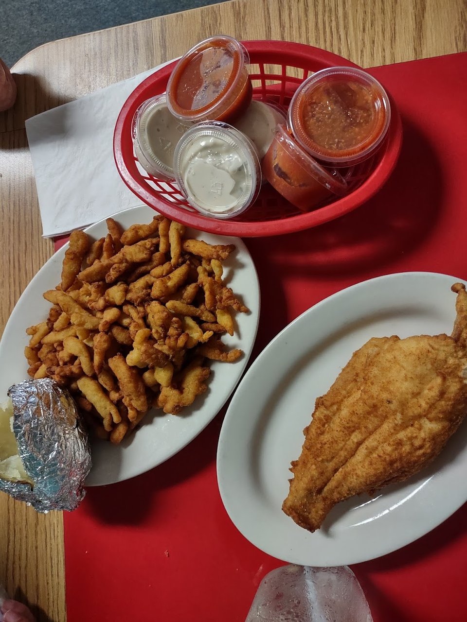 Fried Clams and Flounder